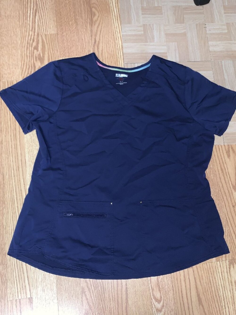 Scrubstar Shirt Woman Size XL Blue